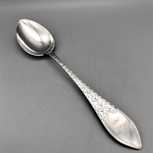 Early 20th Century Danish Bright Cut Silver Spoon, Dalgaard, Esbjerg, 1909