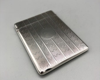 Edwardian Sterling Silver Card Case, Mappin & Webb, Birmingham, 1908