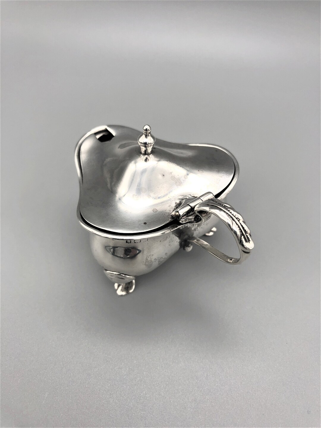 Edwardian Sterling Silver Mustard Pot, E.S. Barnsley & Co, Birmingham, 1908 Etsy
