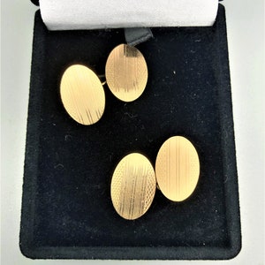 Art Deco 12ct Gold Front and Back Cuff Links, c.1920s/30s