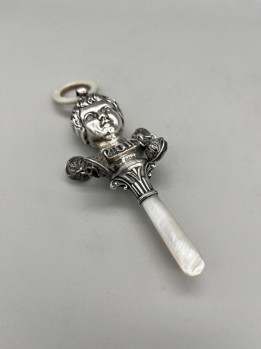 Silver Teether Edwardian Sterling Silver Rattle / Teether, Crisford & Norris ...