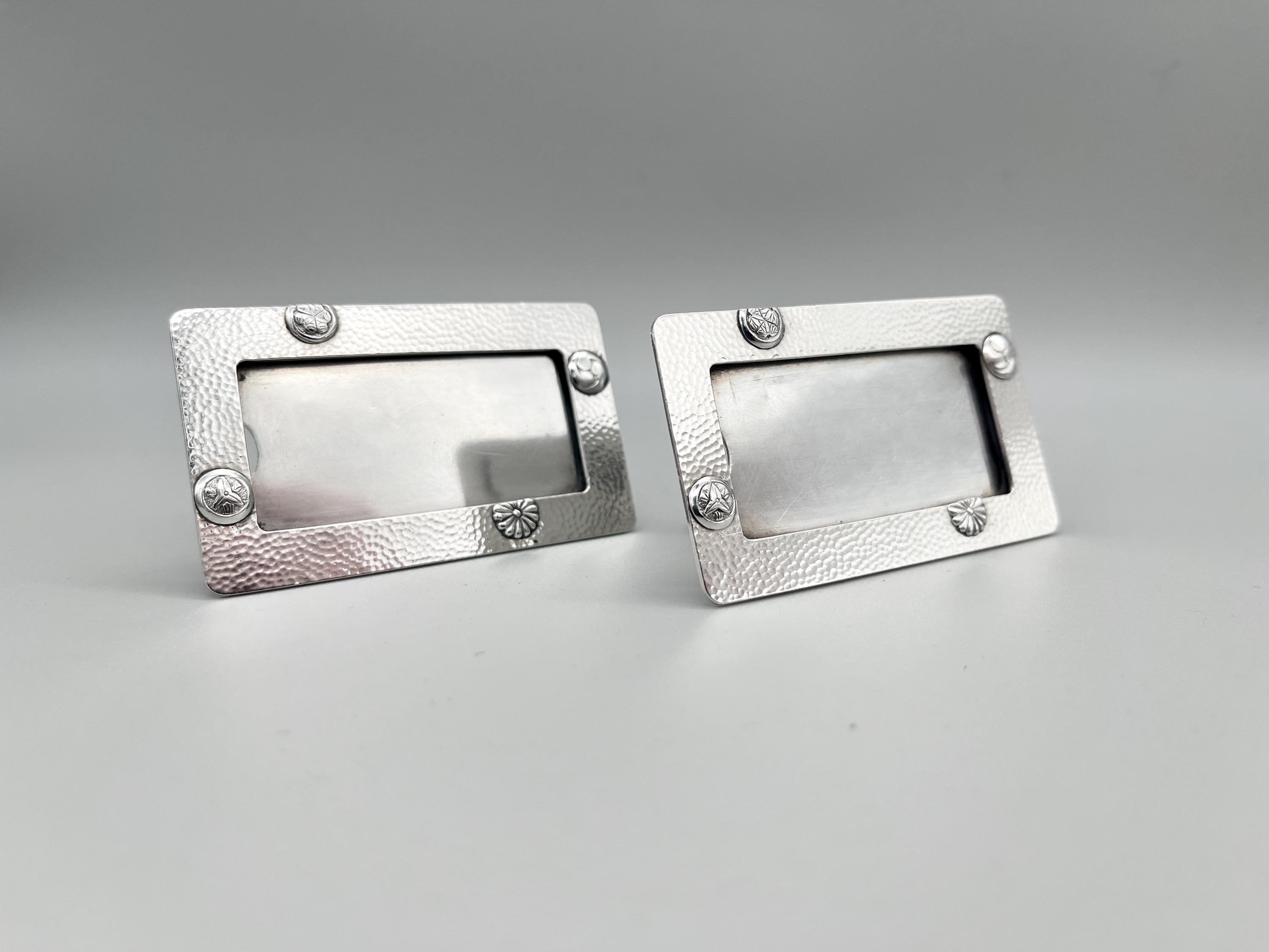 Pair of Meiji Period Silver Photo Frames, Konoike, Japan, C.1880