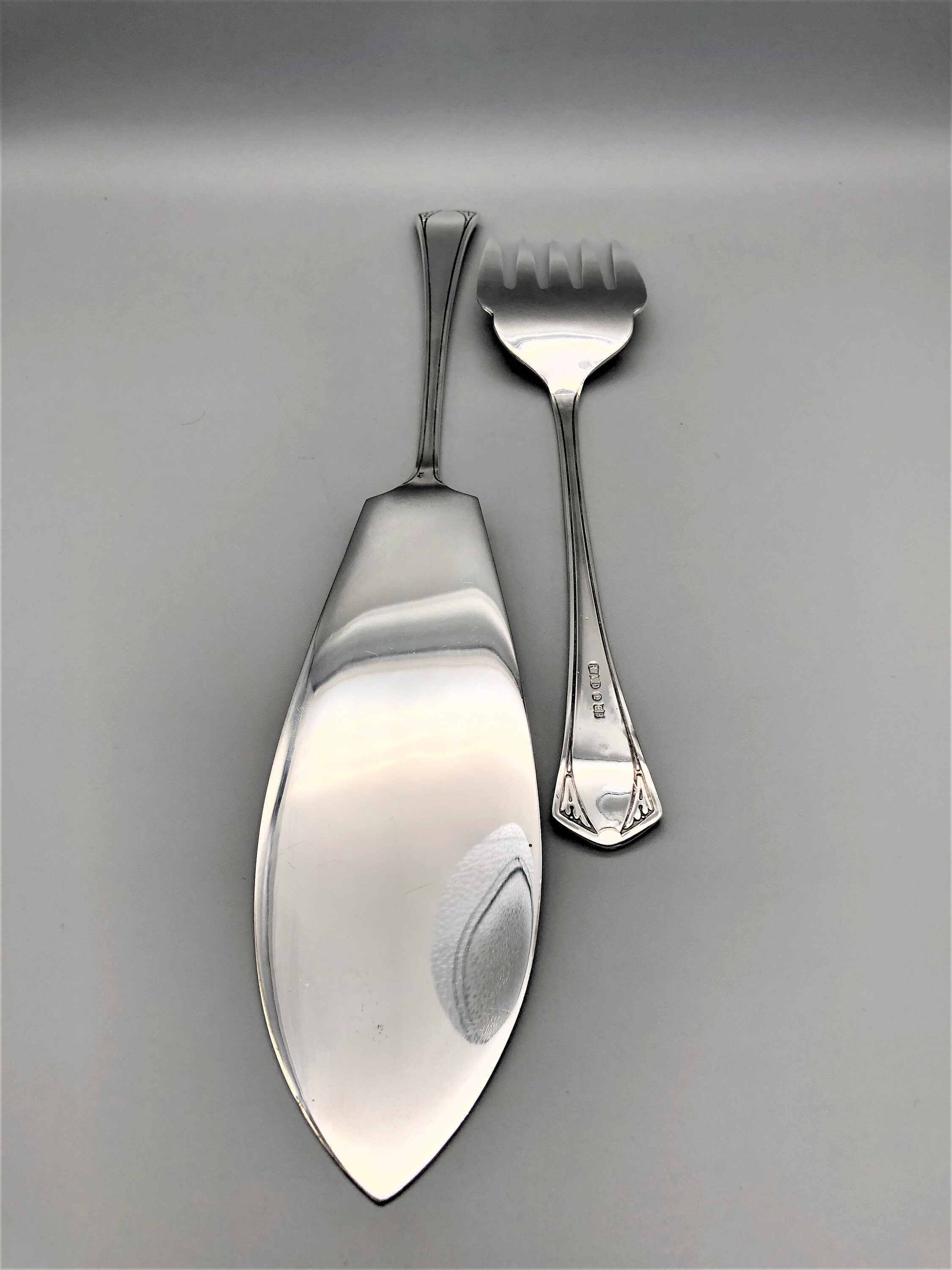 Art Nouveau Silver Plated Fish Servers in Case Roberts &Dore Etsy