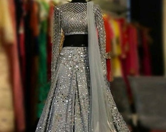 Crepe Lehenga Etsy So these are all the trendiest, prettiest and glamorous 2019 lehenga designs that you can wear in your wedding and its ceremonies or in. crepe lehenga etsy