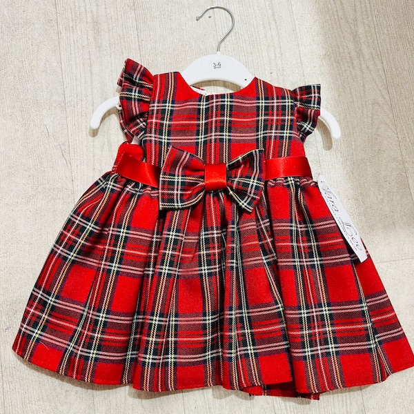 Tartan Christmas dress / girls Christmas dresses