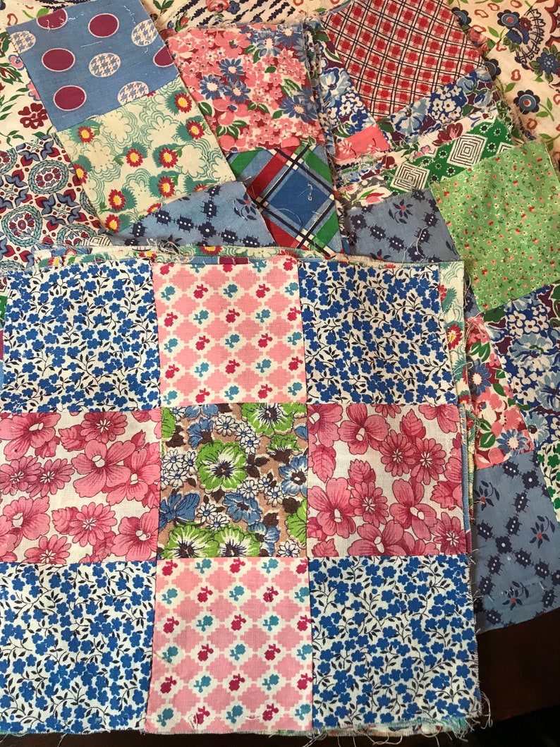 Flour Sack Fabric Feed Sack Fabric VIntage Quilt Squares Etsy