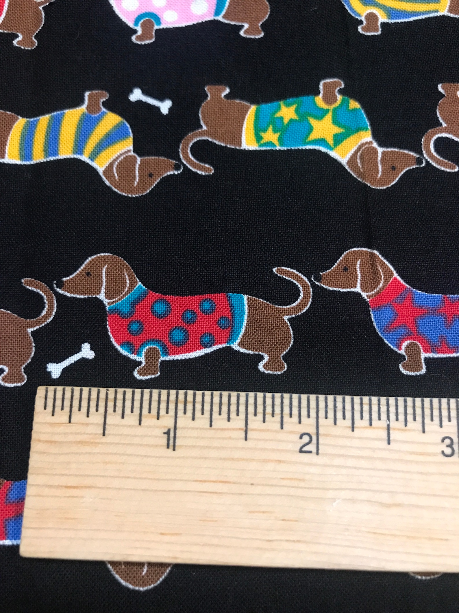 Dachshund Sausage Dog Cotton Fabric, Oop Fabric Cute to Boot Robert