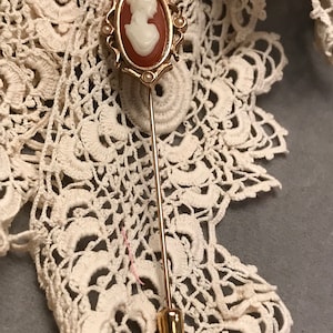 Vintage Cameo Stick Pin Avon