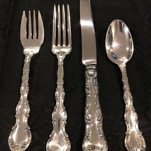 Gorham Strasbourg 1897 sterling silver Four PIece PLace Setting Sterling SIlver