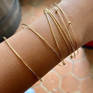 Weekly Bangle Bracelet (7 pieces) Stainless Steel Gold Color Lisa