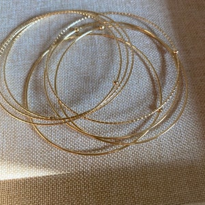 Weekly Bangle Bracelet 7 pieces Stainless Steel Gold Color Lisa image 7