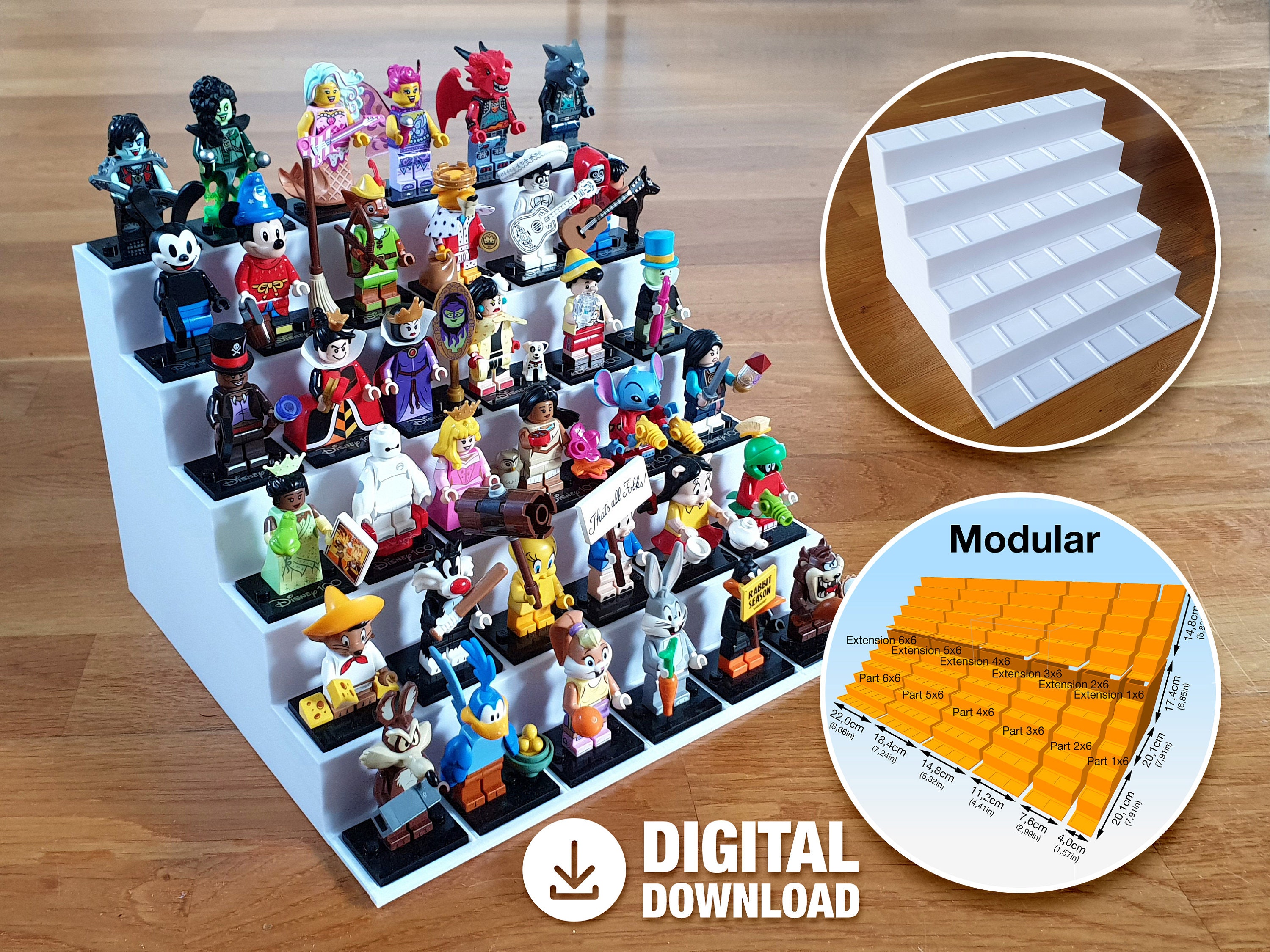 Modular Minifigure Display Stand 3D Printing Files Etsy