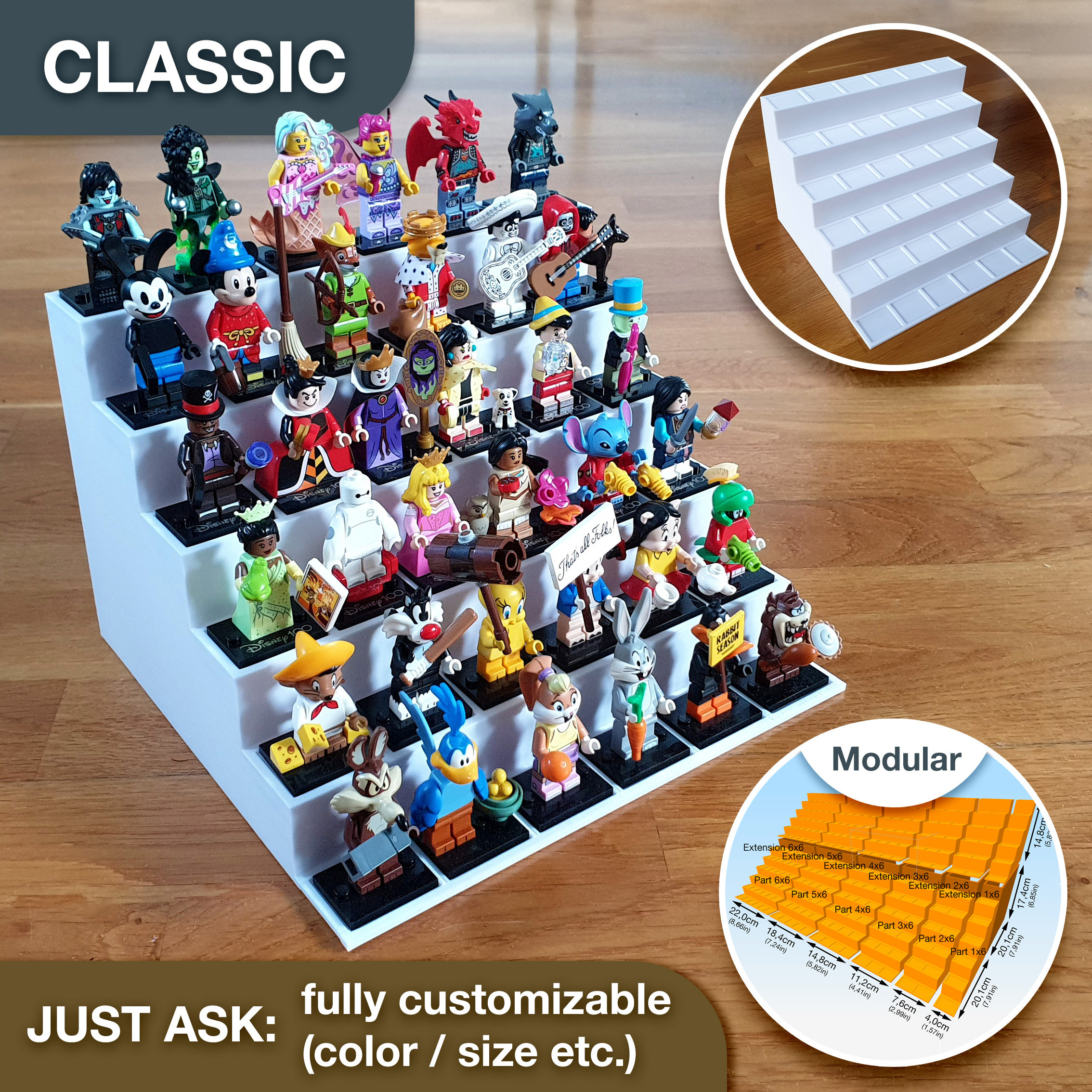 3D Printed Modular Minifigure Display Stand - Etsy