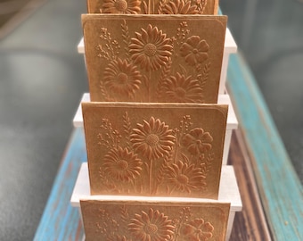 Elegant Embossed Note Card Set of 4 with Matching Envelopes, teacher gift