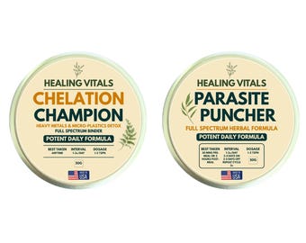 Healing Vitals Herbal Cleanse & Detox Binder – Parasite Puncher + Chelation Champion