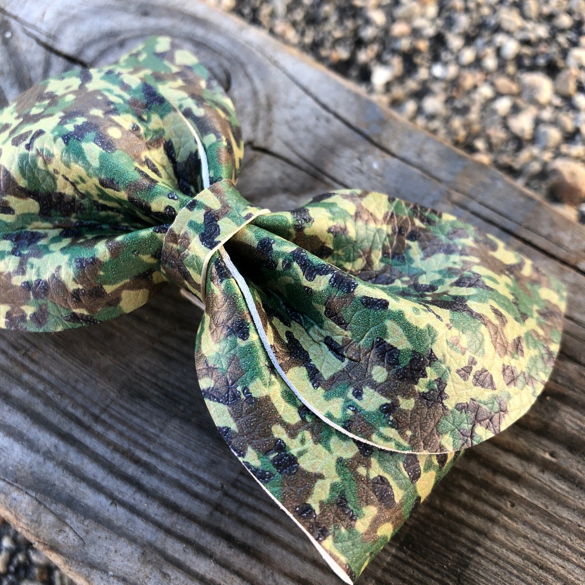 Camouflage Hair Bow Green Hair Clip Army Hair Accessory Etsy