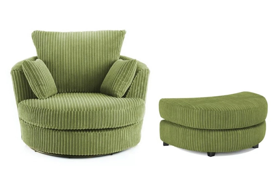 Cuddle Chair and Footstool Set Etsy UK