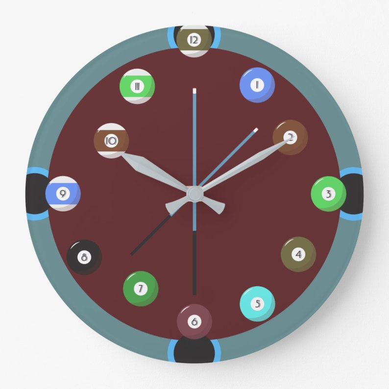 Pool Table Clocks, Pool Tables Art Clocks, Acrylic Etsy