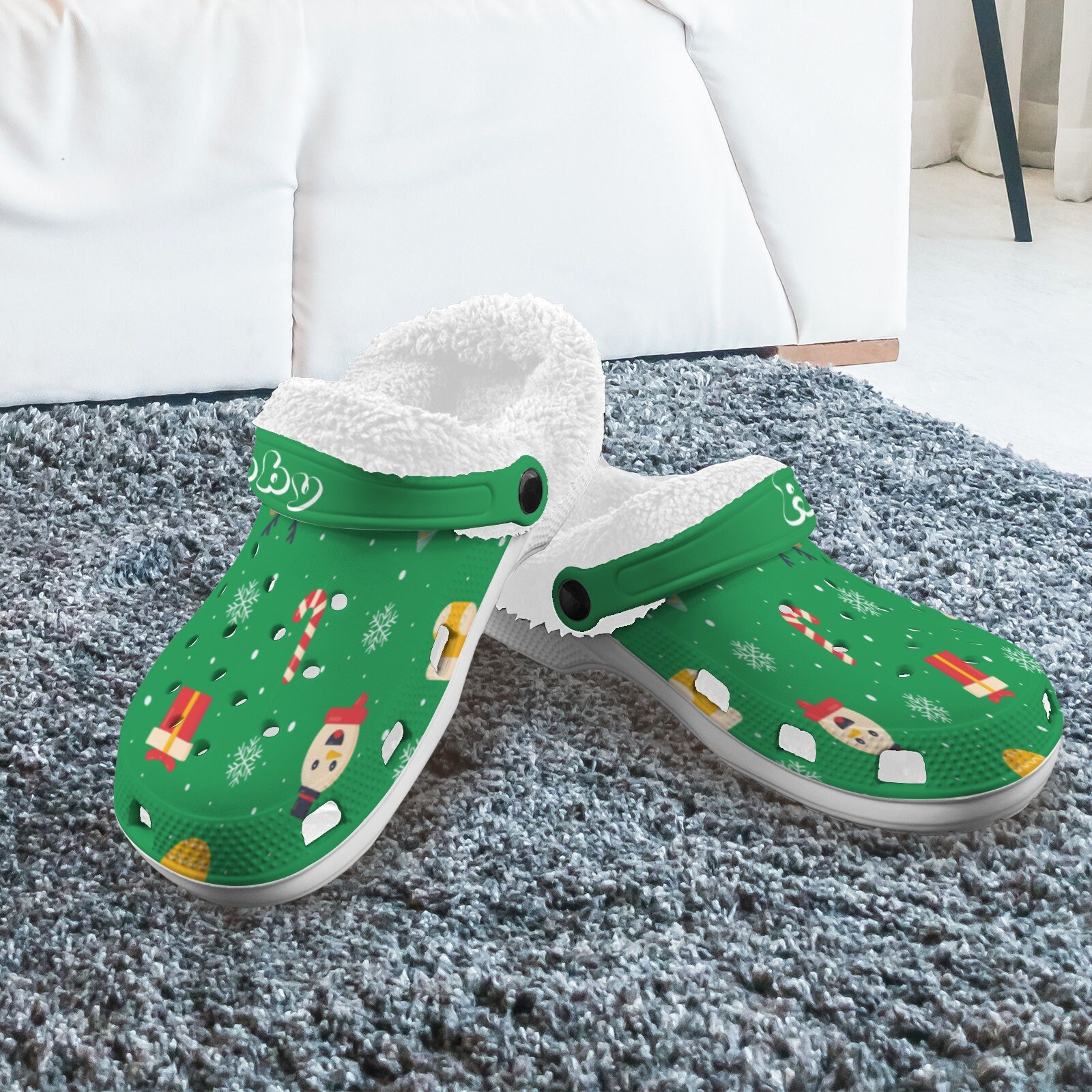 Personalized Fleece Lined Clogs/christmas Clogs and Socks Combo/men