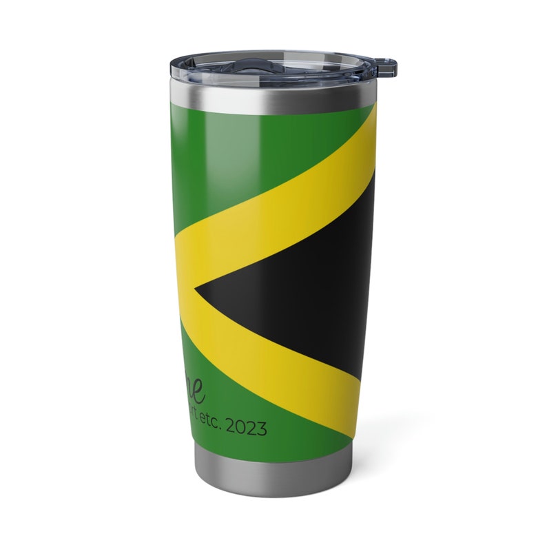 Customized Jamaica Flag Tumbler, Personalized Jamaican 20oz Tumbler