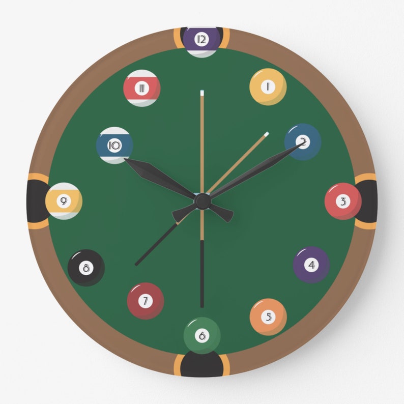 Pool Table Clocks Pool Tables Art Clocks Acrylic Etsy