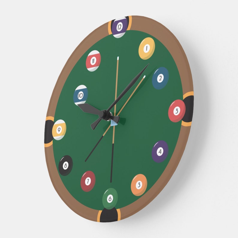 Pool Table Clocks Pool Tables Art Clocks Acrylic Etsy