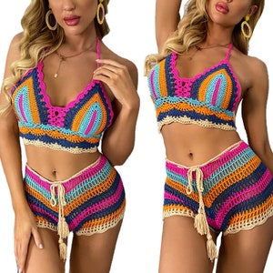 Hand-hook Knit Swimsuit