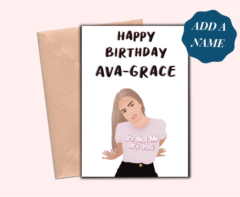 Addison Rae Tiktok Birthday Card | Etsy