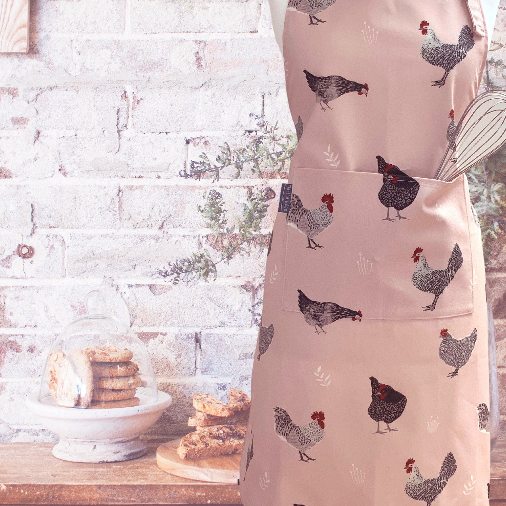 Apron with pocket with chicken design Chicken Cooks Apron Etsy
