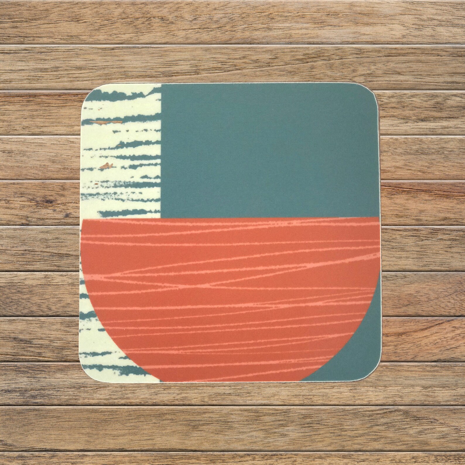 Coasters Mid Century modern Melamine coaster set Abstract Etsy