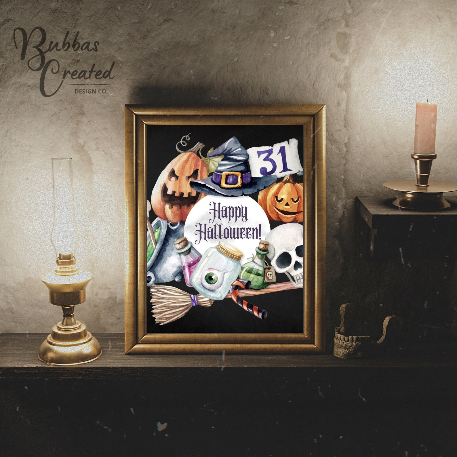 Halloween Wall Art, Wall Decor, Printable Halloween Decor, INSTANT