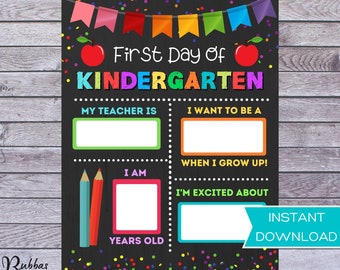 First Day and Last Day of 4K Sign Printable INSTANT DOWNLOAD - Etsy