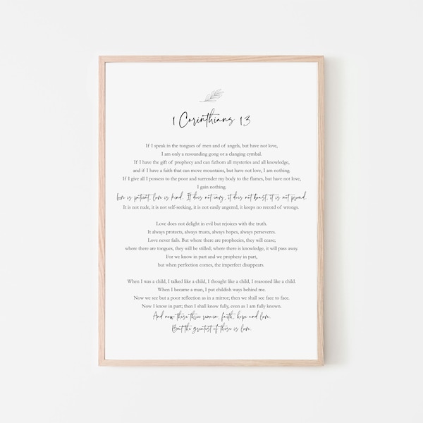 1 Corinthians 13 - Etsy