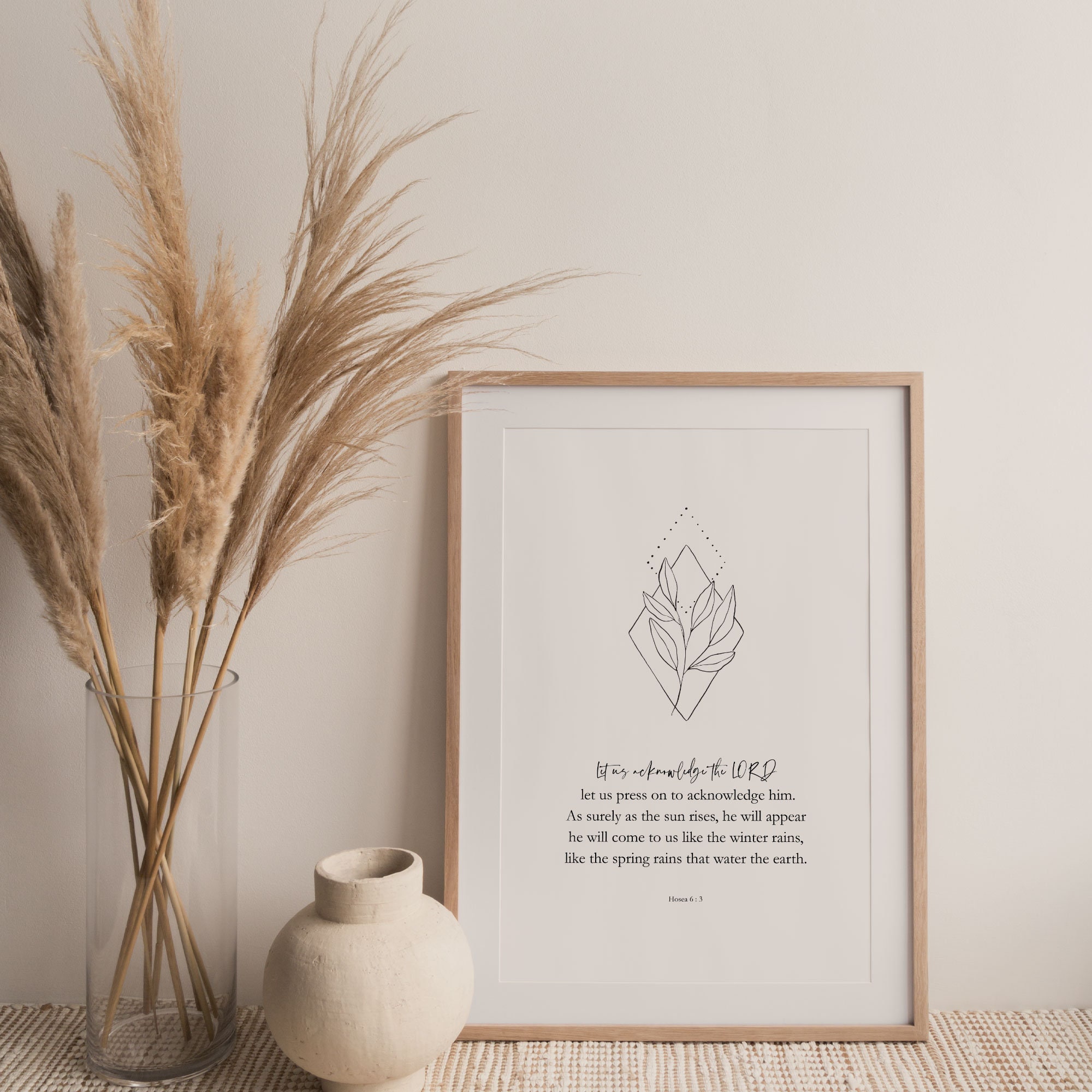 Hosea 63 NIV Bible Verse Wall Art / Christian Wall Decor / Etsy España