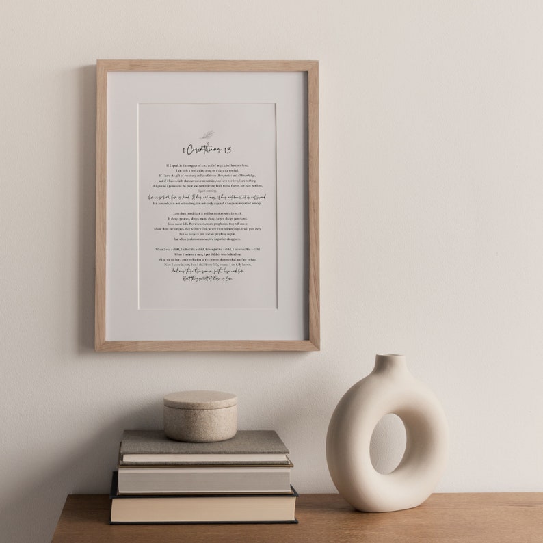 1 Corinthians 13 NIV Bible Verse Wall Art Bible Verse Print Etsy UK
