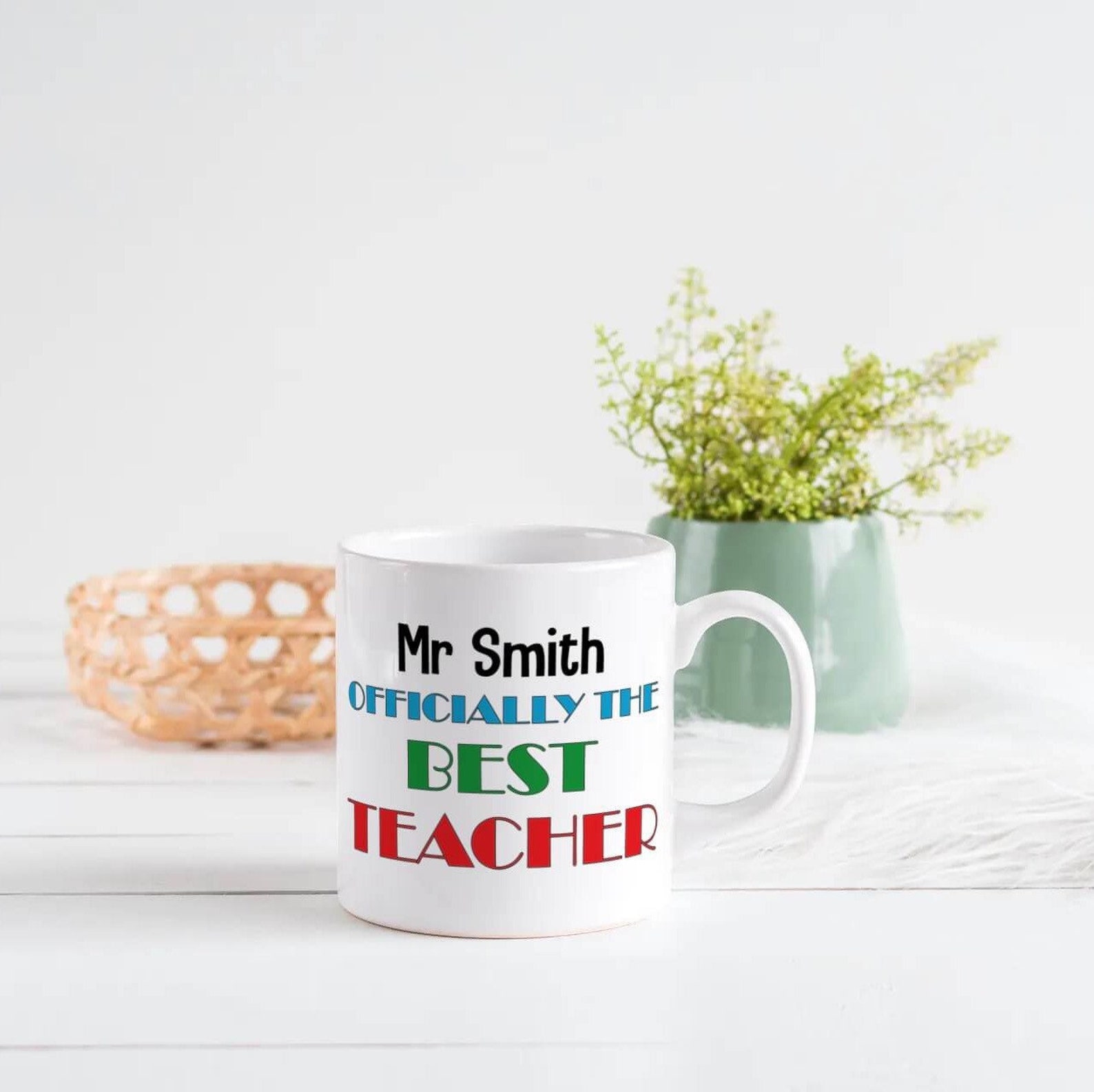 Best Teacher Mug Personalised Mugs Male Teacher Gifts Etsy