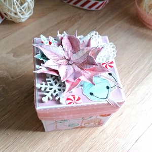 Explosionsbox Weihnachtszauber Überraschung Würfel für Dich Geschenk Weihnachten Nikolaus Advent Wichtelgeschenk Mitbringsel Gastgeschenk