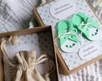 Gift box birth baptism children&#39;s birthday cash gift cash gift box Birthday Gift Box Kids Birth Gift box personalized