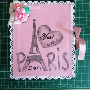 Handmade Personalized Memory Book Interactive Trip Scrapbook Paris Photo Album Adventure Album Handmade 3D Photo Album