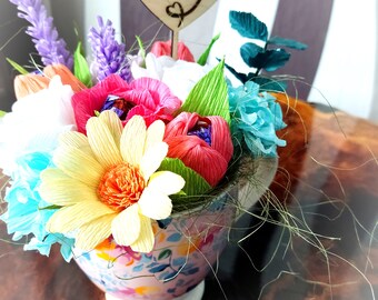 Crepe Paper Flowers,Paper Flowers,Crepe Flowers,Bouquet