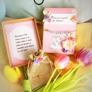 Annonce Baptême Naissance Marraine Grand-mère Grand-père Papa Tante Oncle Marraine Argent Coffret Cadeau En Argent Cadeau pour Baptême Annonce Carte Invitation