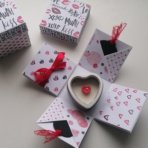 Valentinstag Explosionsbox Exploadingbox Valentines Day love Würfel für dich