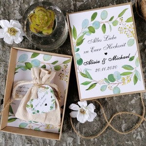 Money gift for wedding gift box Personalized eucalyptus wedding gift Gift Box Money gift box Picture box Wedding