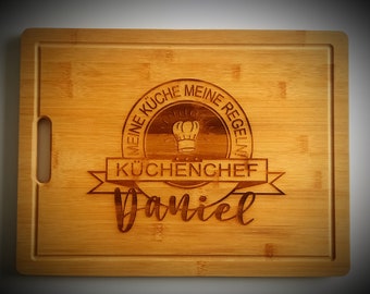 Cutting board XXL personalized dad birthday wooden board gift gift idea man master chef Father&#39;s Day Christmas grill master