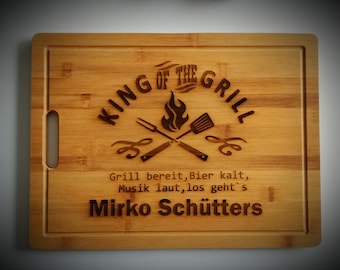 GRILL BOARD XXL personalized cutting board dad birthday wooden board gift man master chef Father&#39;s Day Christmas grill master