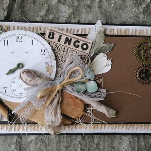 Biglietto di auguri 3D unico, Steampunk, Biglietto di compleanno maschile, Biglietto di San Valentino unico fatto a mano, Biglietto di compleanno, Carta di design