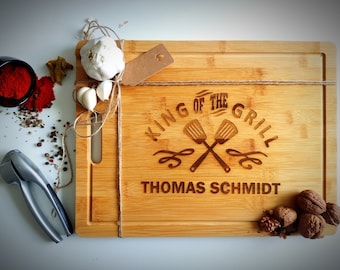 Cutting board XXL personalized dad birthday wooden board gift gift idea man master chef Father&#39;s Day Christmas grill master