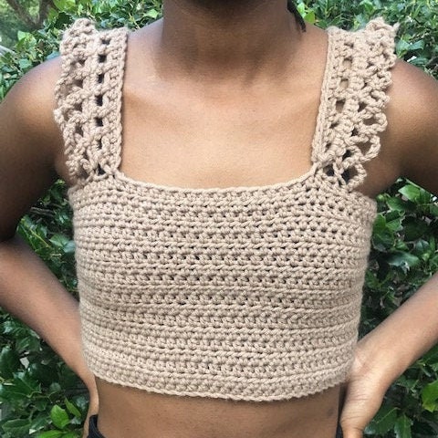 Crochet Pattern | Ruffle Crop Top Pattern | PDF Download - Etsy