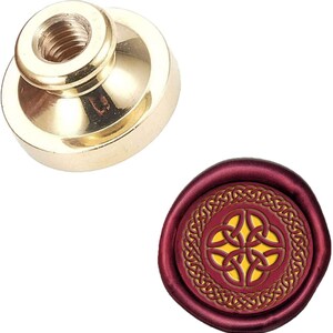 6 Arten Wachs Siegel Stempel, Kleeblatt Herz,Dara Knoten,Keltischer Knoten Schmetterling,Keltischer Knoten Kreis,Keltischer Knoten Kreuz,Keltischer Knoten Herz