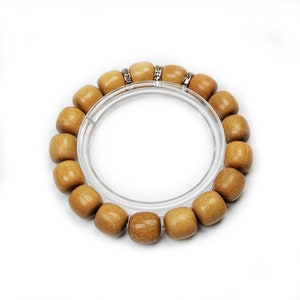 Handmade Tibetan Wrist Mala, Sandalwood Beads Bracelet,Wrist Prayer Bead,8&quot; Length